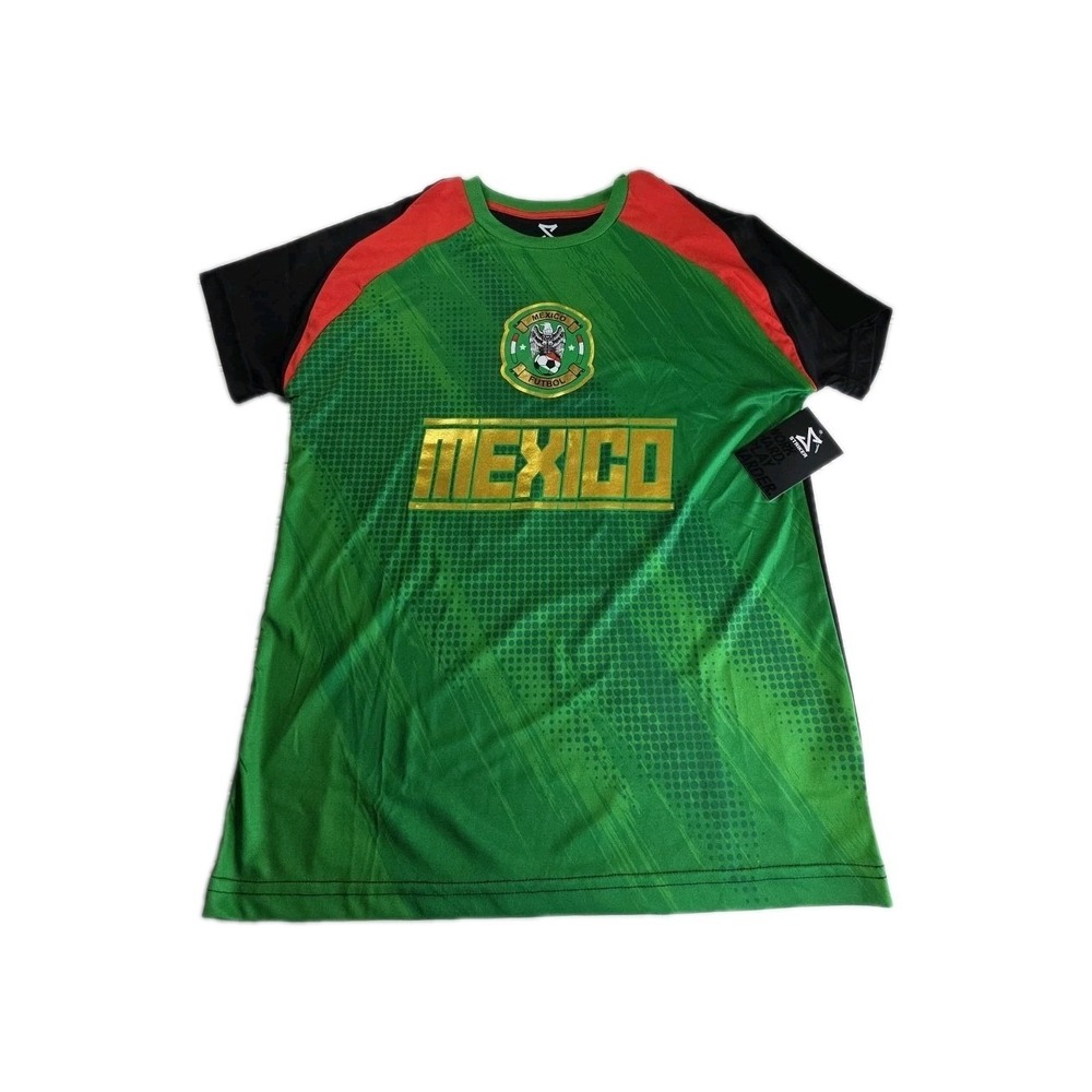 Mexico Futbol Soccer Jersey Youth XL Green Striker‎ Shirt #14 NWT